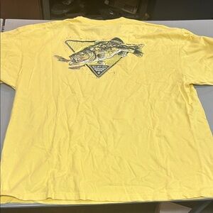 (👀3 For $20) Columbia PFG Performance Fishing Gear men’s 2XL  Yellow T-Shirt